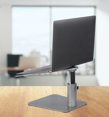 Mount-It! 2" x 10" Adjustable Height Laptop Riser for 11"-15" Laptops, Silver (MI-7271)