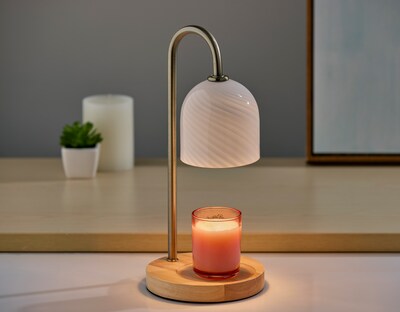 Simplee Adesso Alcott Candlewarmer 13" Halogen Table Lamp, Antique Brass (SL1191-21)