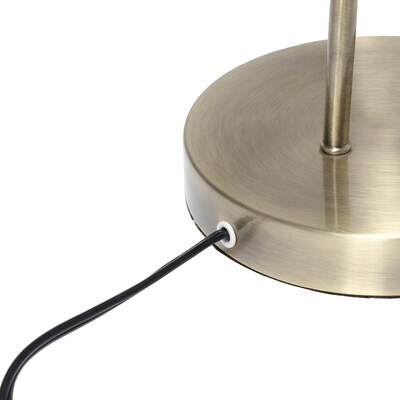 Lalia Home Studio Loft Arched Metal Cage 20" LED Table Lamp, Antique Brass (LHT-5061-AB)