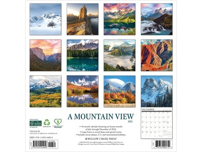 2025 Willow Creek Mountain View 12 x 12 Monthly Wall Calendar (44056)