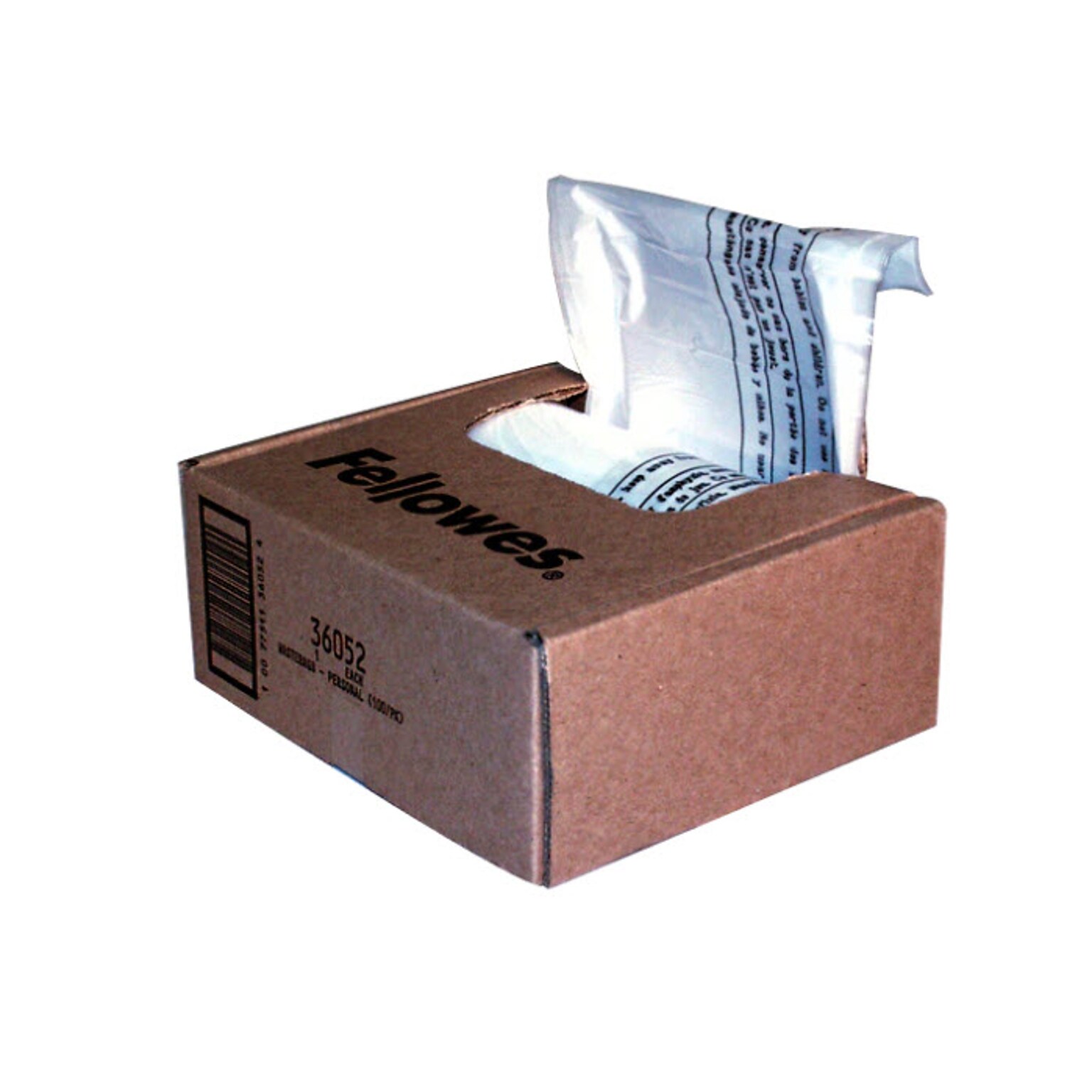 Fellowes Shredder Bags 7 Gal., 100/Box (36052)