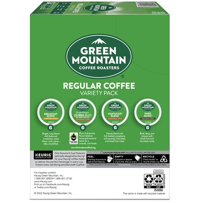 Green Mountain Variety Pack Coffee Keurig® K-Cup® Pods, 24/Box (5000374159)