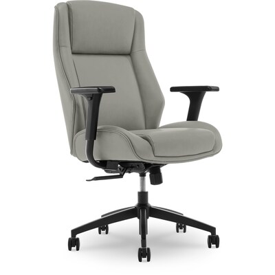 Thomasville Furniture Darius Ergonomic Bonded Leather Swivel Executive Chair, Gray (51490-GRY)
