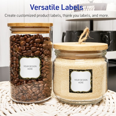 Avery Square Laser/Inkjet Multipurpose Labels, 3" x 3", White, 60/Pack (19479370896)