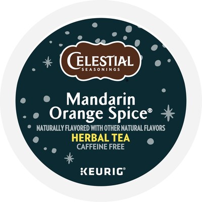 Celestial Seasonings Mandarin Orange Spice Tea, Keurig® K-Cup® Pods, 96/Carton (14735)