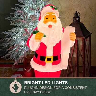 Fraser Hill Farm 33" Santa Holding List Christmas Blow Mold (FFBM-1SNT-RED)