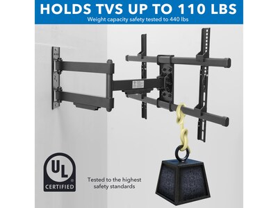 Mount-It! Full-Motion TV Mount, 110 lbs. Max. (MI-14003)