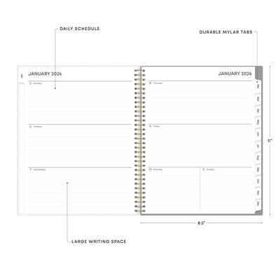 2026 Blue Sky Sophie 8.5" x 11"  Weekly & Monthly Planner, Plastic Cover, Multicolored (140087-26)