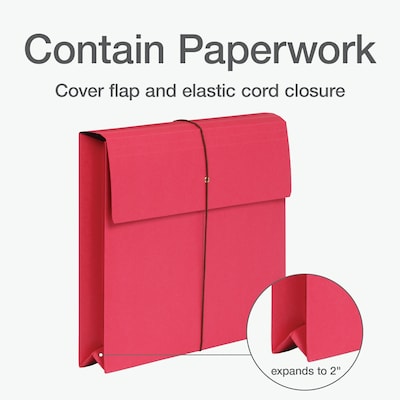 Pendaflex Expanding Wallet with Elastic Closure, Letter, Red, 10/Box (1006974)