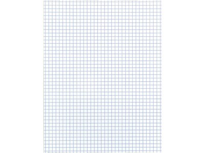 Roaring Spring Paper Products Graph Pad, 8.5" x 11", Graph-Ruled, White, 50 Sheets/Pad, 72 Pads/Carton (95160CS)