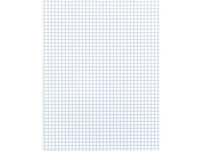 Roaring Spring Paper Products Graph Pad, 8.5 x 11, Graph-Ruled, White, 50 Sheets/Pad, 72 Pads/Cart