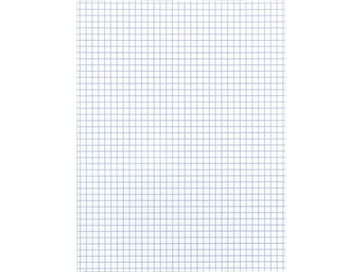 Roaring Spring Paper Products Graph Pad, 8.5 x 11, Graph-Ruled, White, 50 Sheets/Pad, 72 Pads/Cart