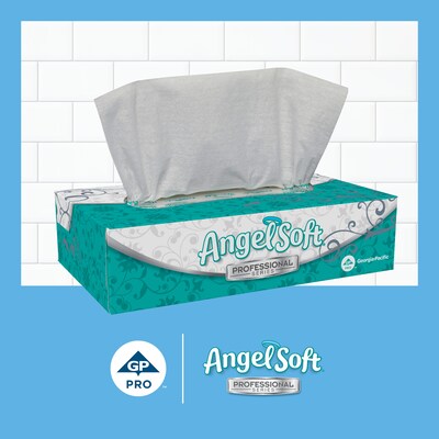 Angel Soft Professional Series Facial Tissue, 2-Ply, White, 100 Tissues/Box (48580)
