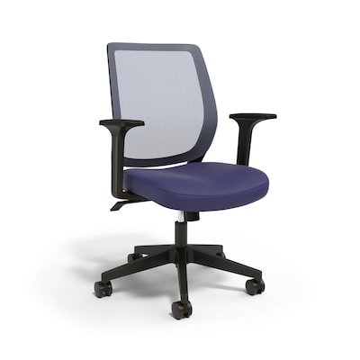 Staples® Essentials Ergonomic Fabric Swivel Task Chair, Blue (UN56965)