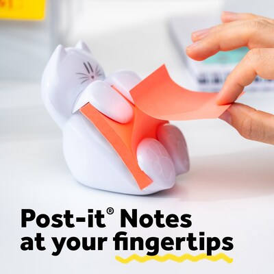 Post-it Cat Pop-Up Dispenser for 3" x 3" Notes, White (CAT-330)