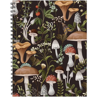 2027 Willow Creek Mushrooms 8.5 x 11 Calendar Year Weekly & Monthly Standard Planner, Assorted Col