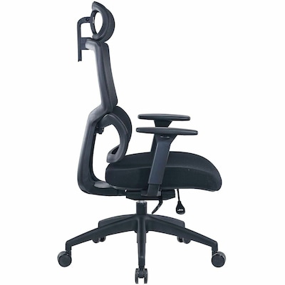 Lorell Ripley Ergonomic Mesh Swivel Executive Chair, Black (LLR63202)