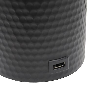 Creekwood Home 18.5" LED Table Lamp with USB Port, Black (CWT-1007-BK)