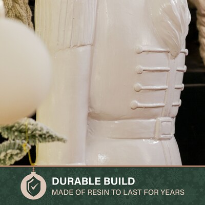 Fraser Hill Farm 4' Nutcracker Soldier, Glossy White (FFRS048-1SOL-WHT)