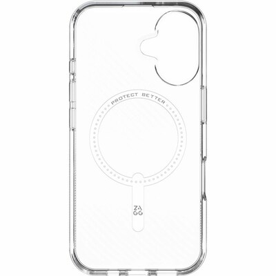 Zagg Luxe Snap MagSafe Phone Case for iPhone 16, Shock Absorbing, Clear (702315010)