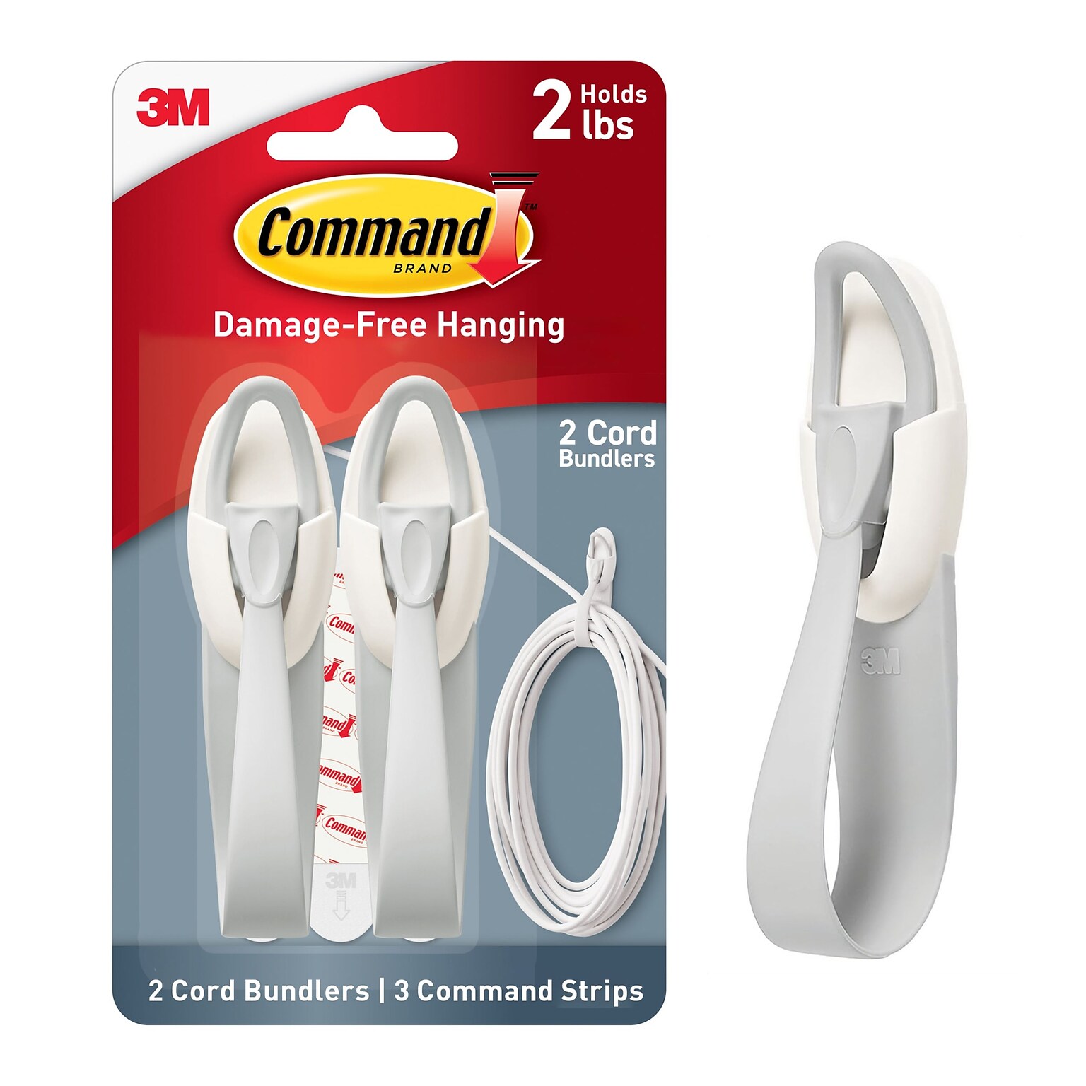 Command Cord Bundlers, White, 2 Bundlers (17304-ES)