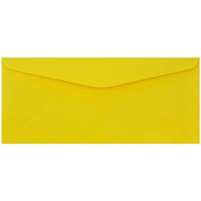 JAM Paper #9 Business Envelope, 3 7/8 x 8 7/8, Yellow, 100/Pack (1532902D)