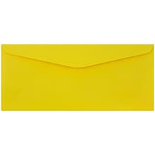 JAM Paper #9 Business Envelope, 3 7/8 x 8 7/8, Yellow, 100/Pack (1532902D)