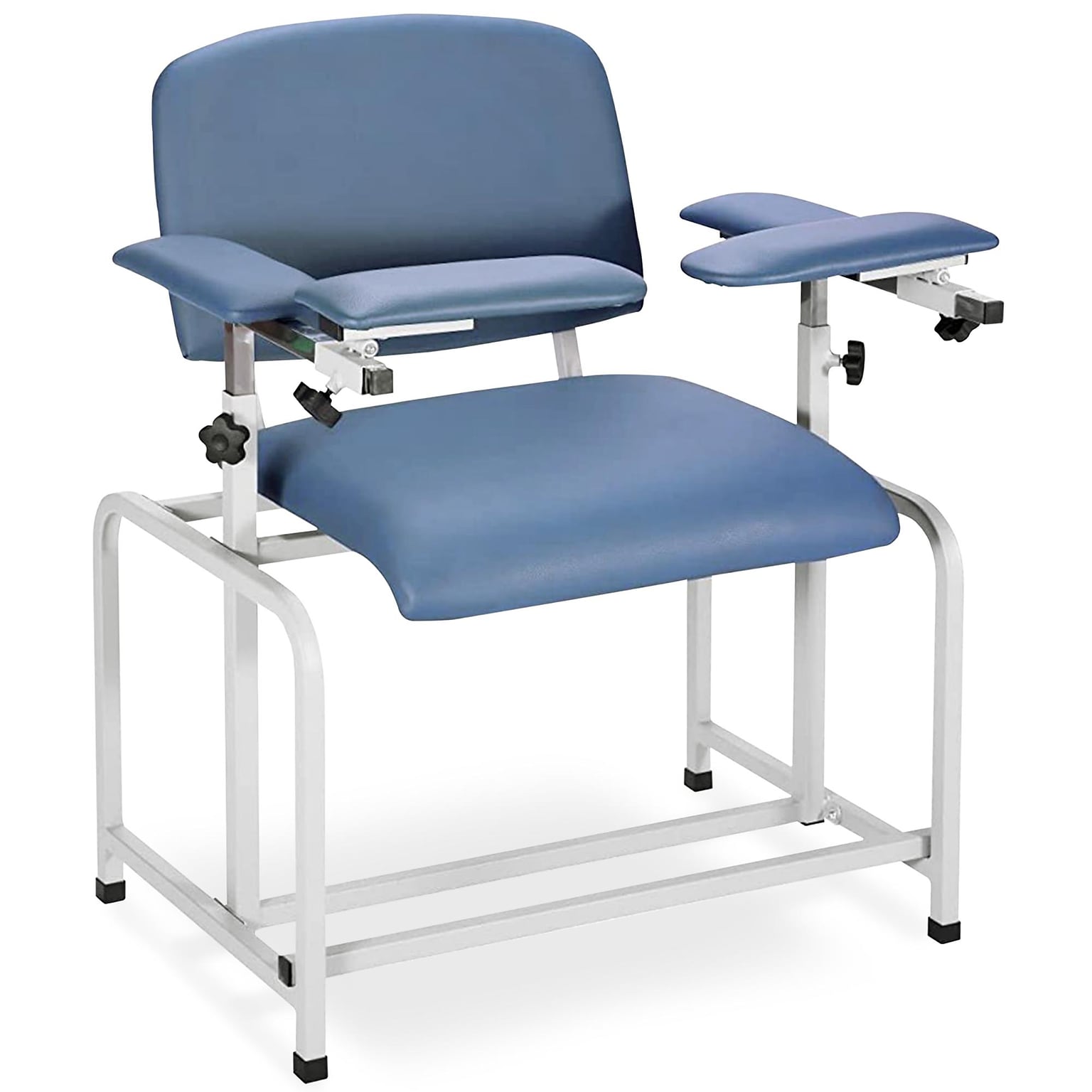 Viva Comfort Extra Wide Adjustable Bariatric Phlebotomy Blood Drawing Chair, 500 lbs. Capacity, Blue (ADI997-01-BLU-HD-MK)