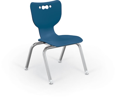 MooreCo 12 Hierarchy Student Chair with 4 Legs, Endless Sea/Chrome Base (703673562676)