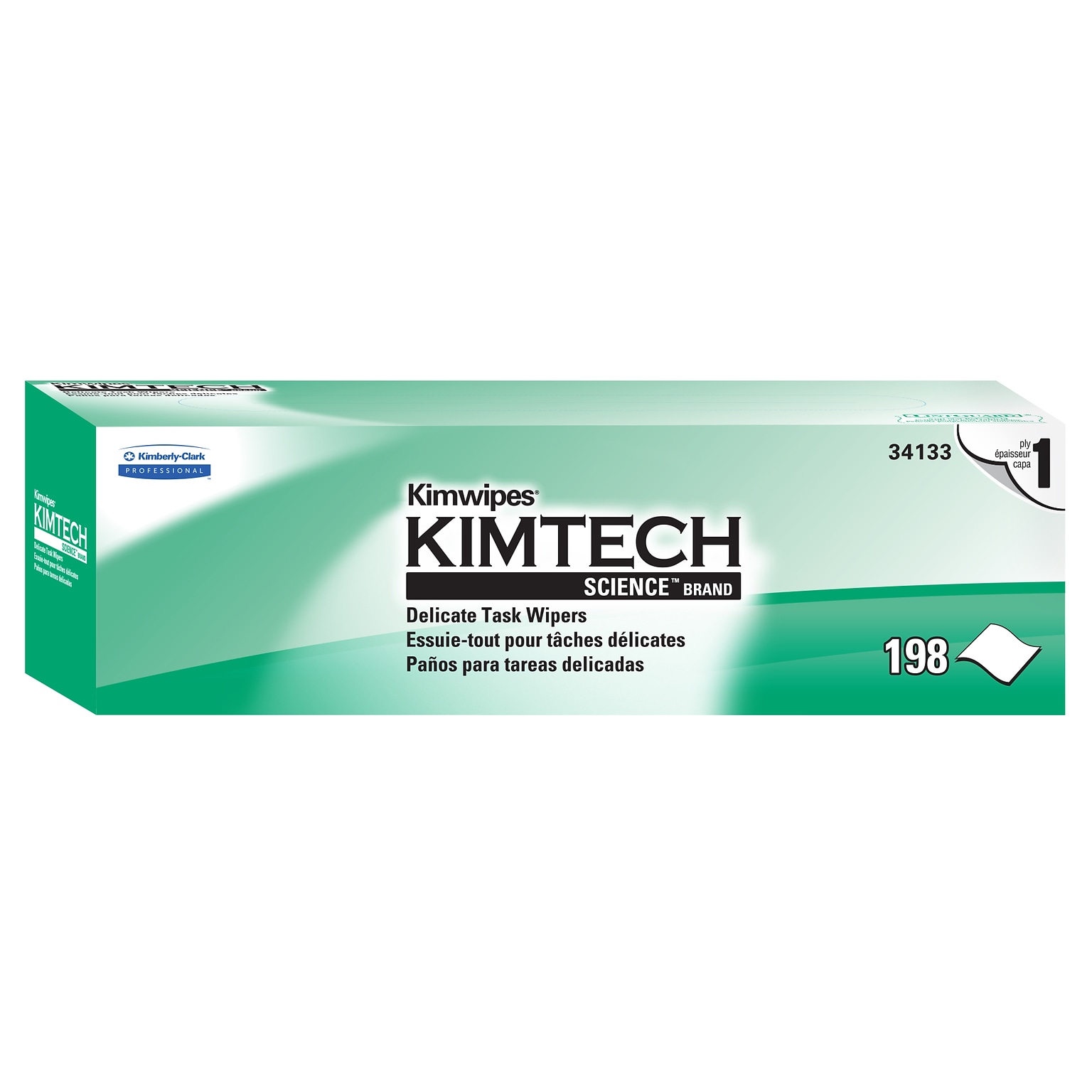 KIMTECH SCIENCE KIMWIPES Delicate Task  Wipers, White, 198 Wipers/Box, 15 Boxes/Carton (34133)