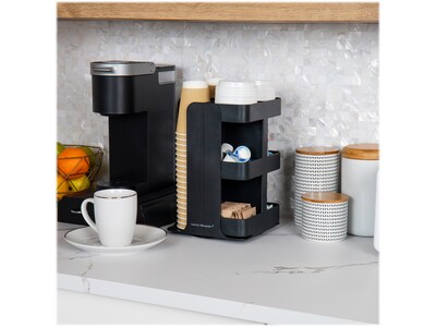 Mind Reader Anchor Collection 8-Compartment Coffee Carousel Organizer, Black (CUPOSPIN-BLK)