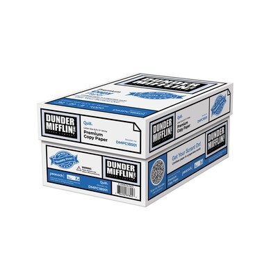 Dunder Mifflin Copy Paper, 8-1/2 x 11, 92 Bright, 20 LB, 8 Reams of 500 Sheets (DMPC18501)