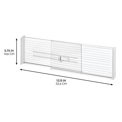 iDESIGN Expandable 4-Piece Plastic Drawer Dividers, Clear (29072M4)