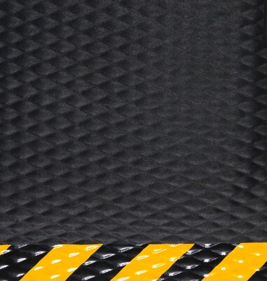 M + A Matting Hog Heaven Max Anti-Fatigue Commercial Floor Mat, 3 x 5, Black/Yellow (424235100)