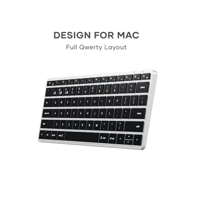 Satechi Slim X1 Wireless Keyboard for Apple MacOS, Silver (ST-BTSX1S)