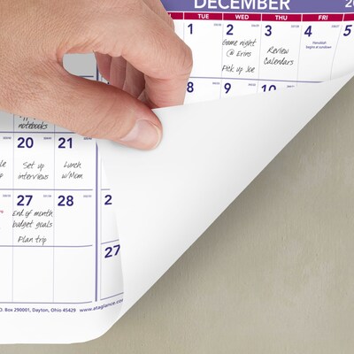 2026 AT-A-GLANCE 24 x 36 Yearly Wall Calendar, White/Purple (PM12-28-26)