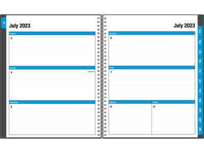2023-2024 Blue Sky Collegiate 8.5 x 11 Academic Weekly & Monthly Planner, Gray (100135-A24)