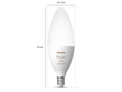 Philips Hue 50W Equivalent Candle LED Smart Light Bulb, White and Color  (556968)