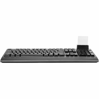 Rocstor KS18 Security USB Keyboard with Built-in Smart Card Reader, Black (Y10P038-B1)