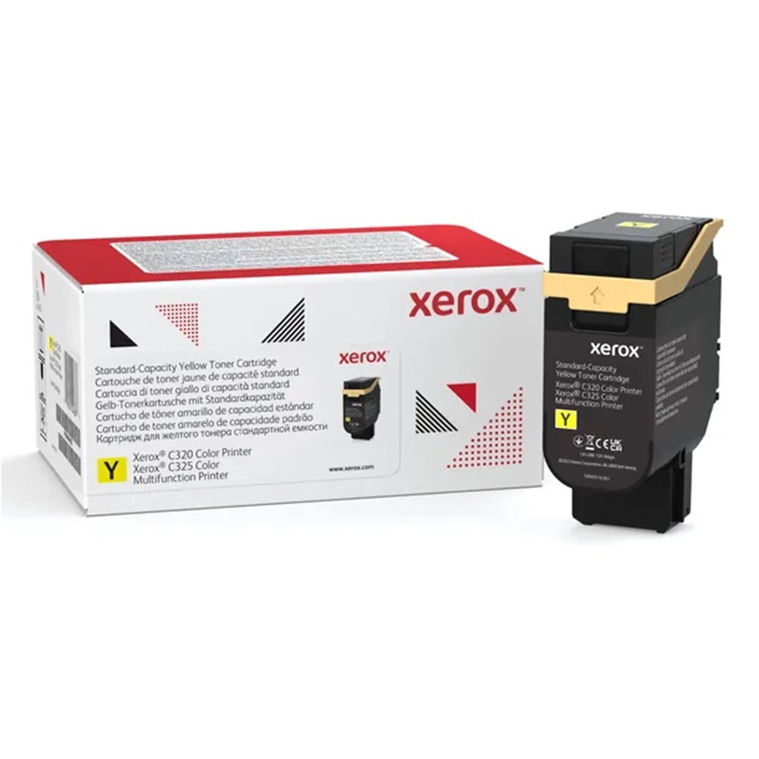 Xerox C325 Yellow Standard Yield Toner Cartridge, Prints Up to 1800 Pages (006R04822)