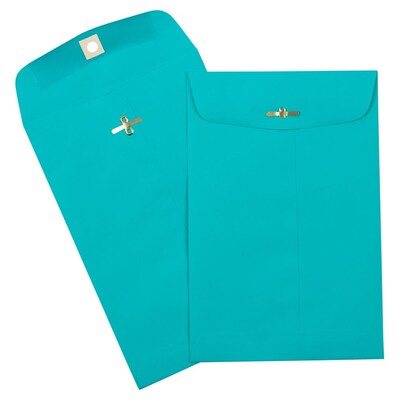 JAM Paper Clasp Catalog Envelope 6" x 9", Blue, 10/Pack (900807461B)