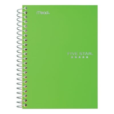 Five Star 1-Subject Wirebound Notebook, 5" x 7", College Ruled, 100 Sheets, Assorted Colors (MEA45484)