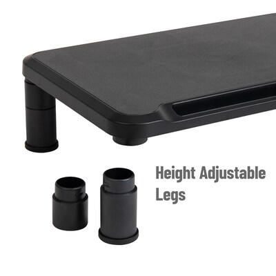 Mind Reader Adjustable Monitor Stand, Black, 2/Pack (2SMPLMON-BLK)