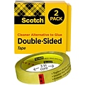Scotch Permanent Double Sided Tape Refill, 3/4 x 36 yds., Clear, 2/Pack (665-2P34-36)