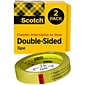 Scotch Permanent Double Sided Tape Refill, 3/4" x 36 yds., Clear, 2/Pack (665-2P34-36)