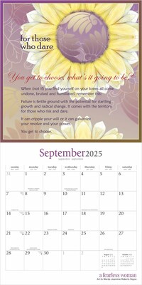 2025 Brush Dance A Fearless Woman 12" x 24" Monthly Square Wall Calendar, (9781975481247)