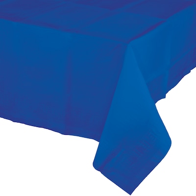 Creative Converting Touch of Color Paper Tablecloth, Cobalt Blue, 6/Pack (713147)