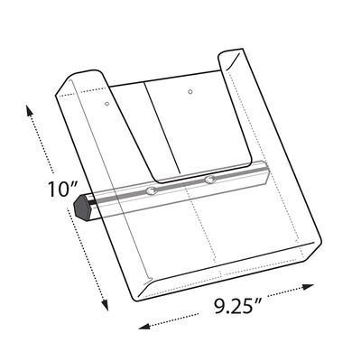 Azar Displays Brochure Side Shelf 10 x 9.25-inch