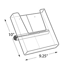 Azar Displays Brochure Side Shelf 10 x 9.25-inch