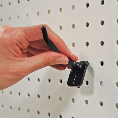 Azar Displays 2" Lexan Hook: 0.287" Diameter, 50-Pack Black (800002-B)